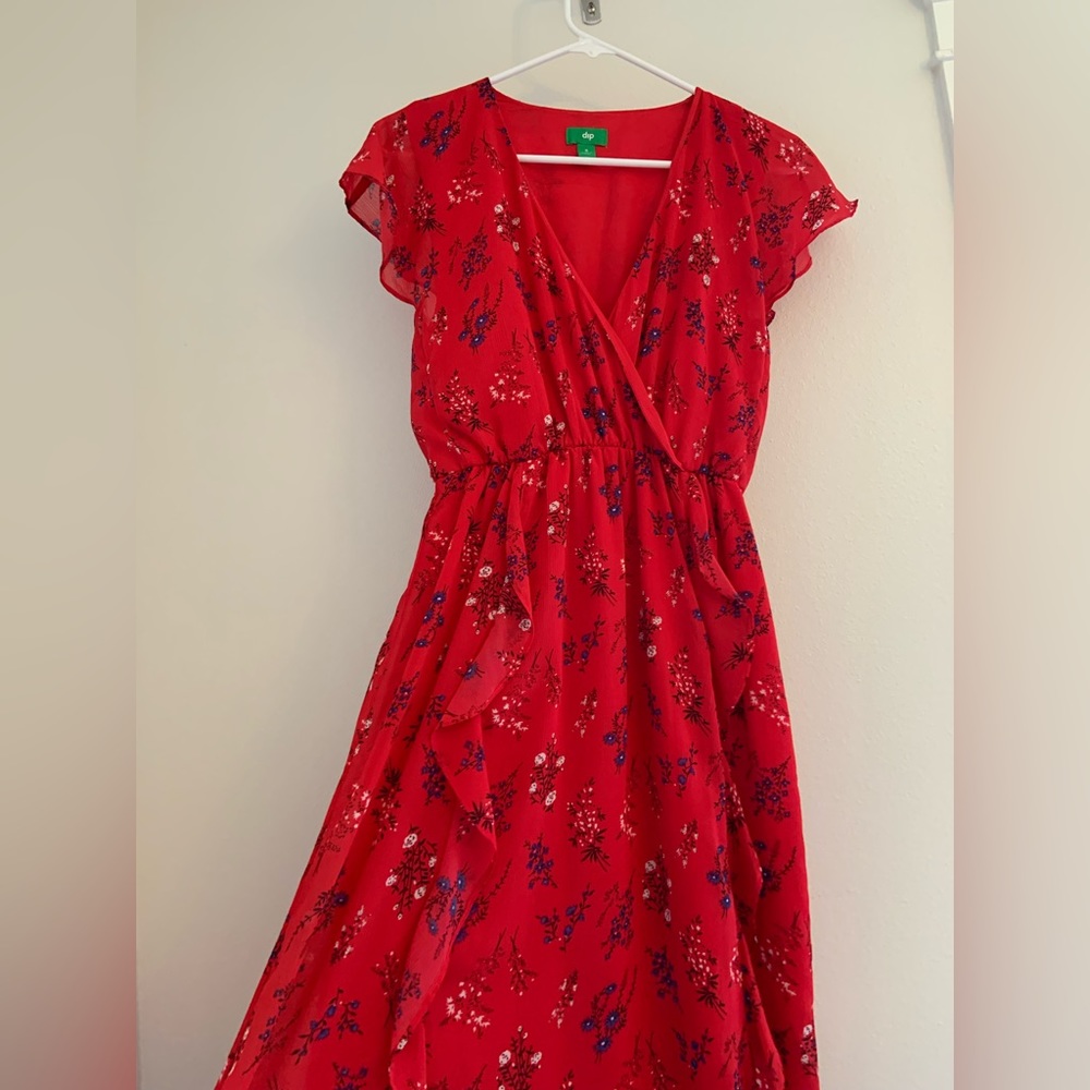 Dip red dress